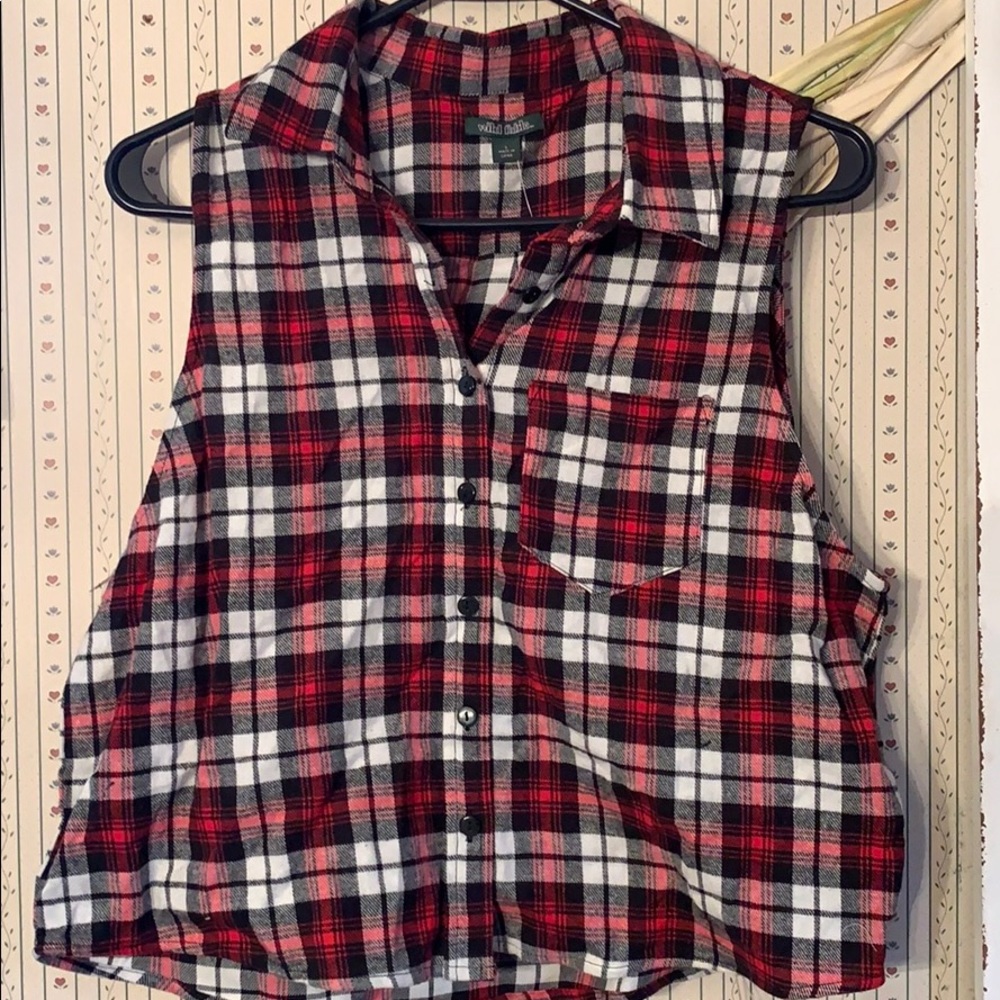 Flannel tank top